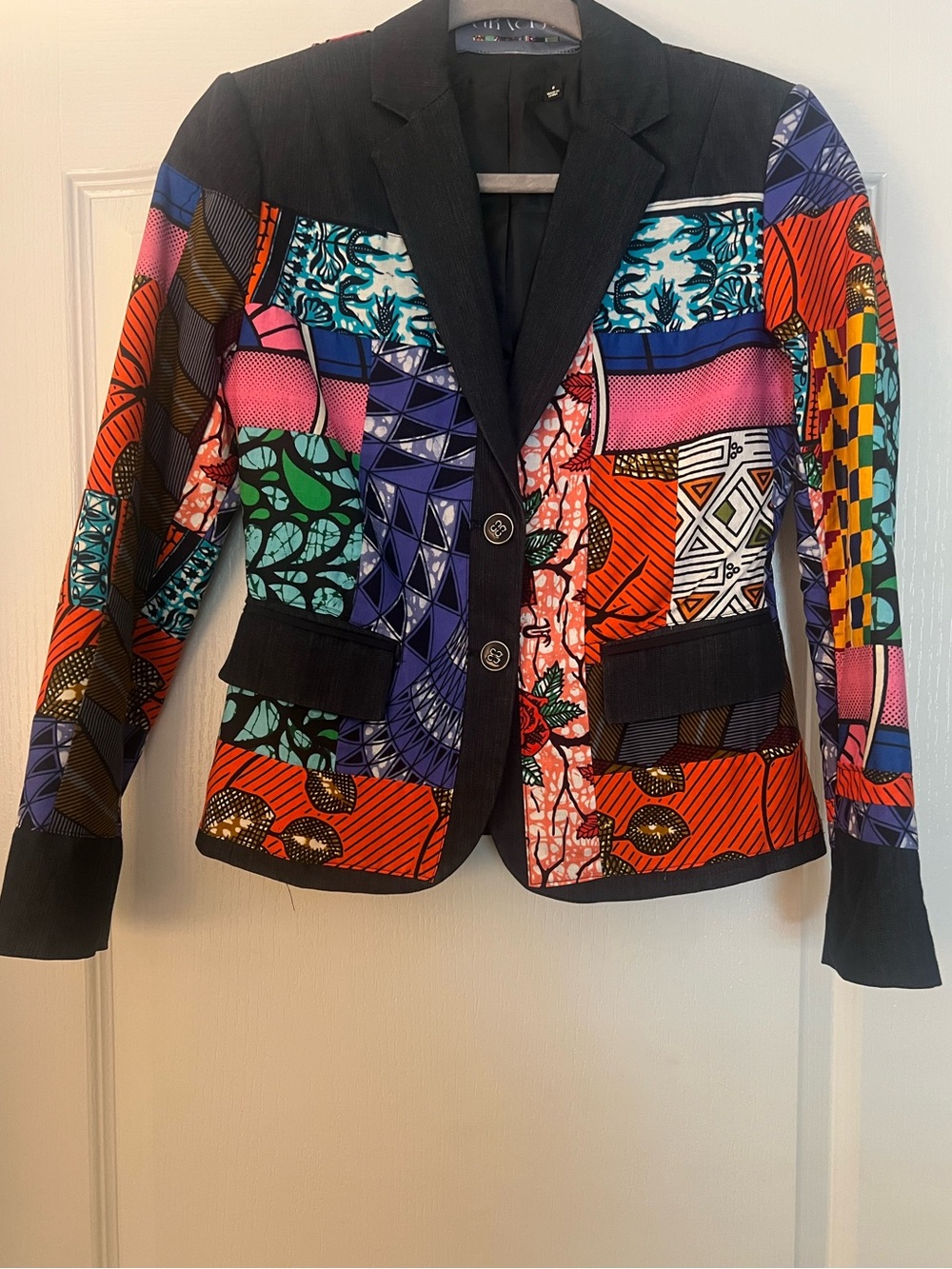 Gracia Multicolor Patchwork Blazer